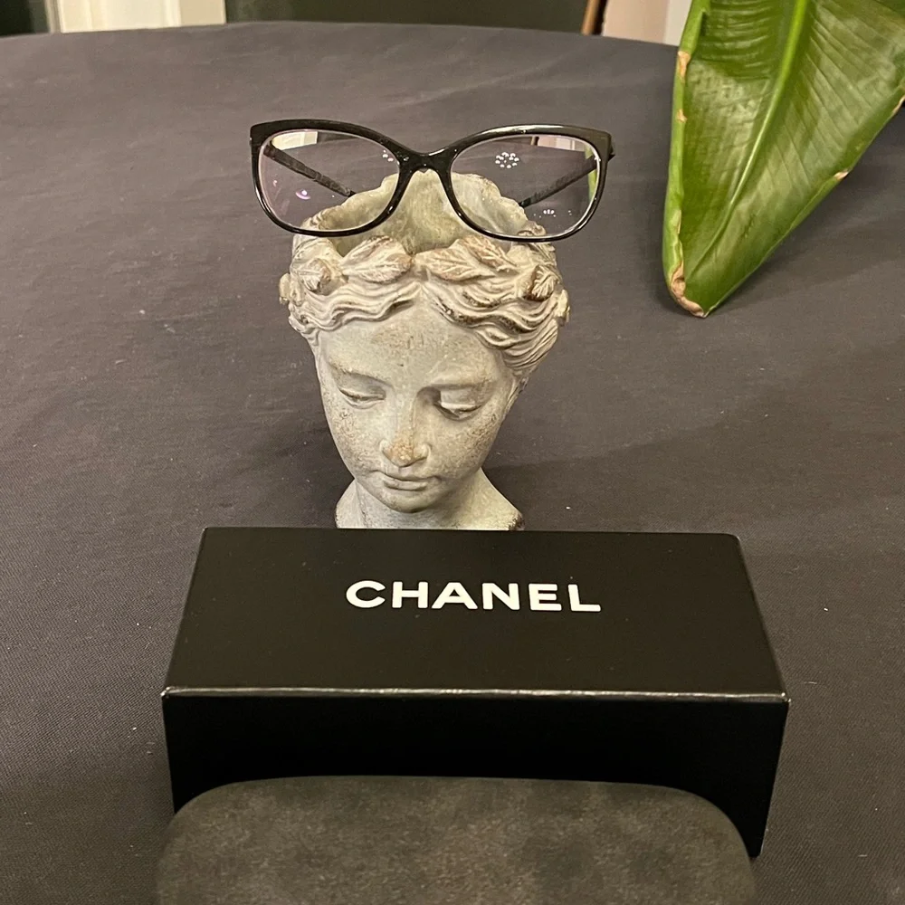 Chanel Women's Swarovski Jeweled Eyeglasses 3305 B c.1443 54mm Sparkle Black GUC
